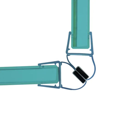 Duschtürdichtung mit Magnetprofil für Eckeinstieg für Glasdicken 6 + 8 mm, Länge 2160 mm