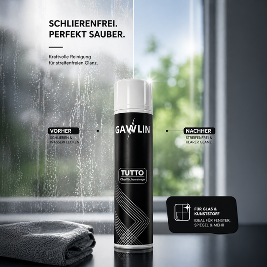 TUTTO Oberflächenreiniger – streifenfrei für Fenster, Spiegel & Herdoberflächen (660ml)