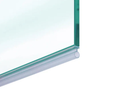 Duschtürdichtung selbstklebend mit unterem Balg für Glasdicken 8 + 10 + 12 mm, Länge 2500 mm