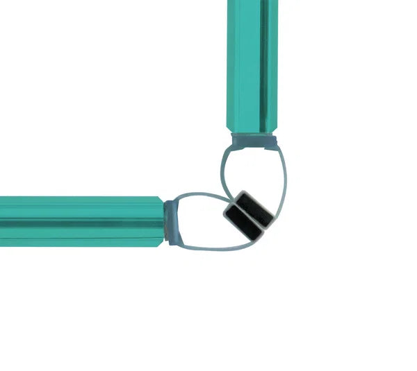 Duschtürdichtung selbstklebend mit Magnet 90° für Anschlagtüren für Glasdicken 8 + 10 + 12 mm, Länge 2500 mm