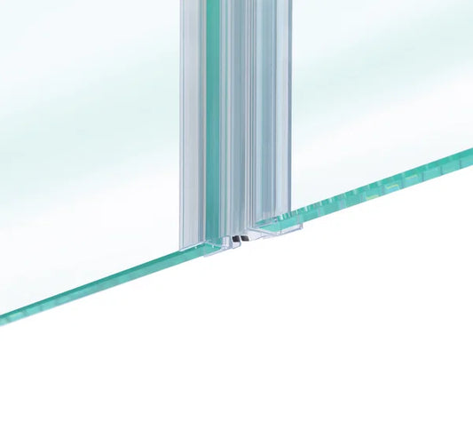 Duschtürdichtung mit Magnet 180° für Anschlagtüren für Glasdicken 6 + 8 mm, Länge 2500 mm