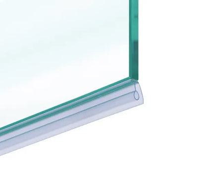 Selbstklebende Duschtürdichtung mit Wasserabweiser für 8-12 mm ESG, Länge 2500 mm