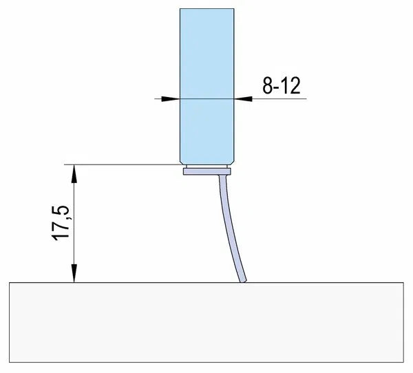 Selbstklebende Duschtürdichtung mit seitlicher Dichtlippe für 8-12 mm, Länge 2500 mm