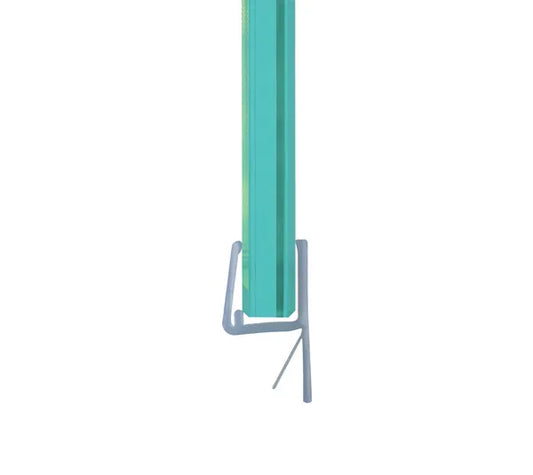 Duschtürdichtung mit Frontanschlag 180° für Glasdicken 6 + 8 mm, Länge 2160 mm