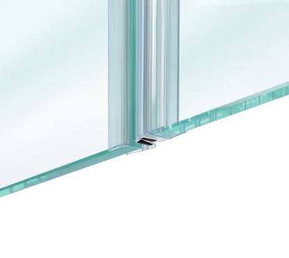Duschtürdichtung mit Magnet 180° für Pendeltüren für Glasdicken 10 + 12 mm, Länge 2160 mm