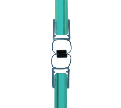 Duschtürdichtung mit Magnet 180° für Pendeltüren für Glasdicken 10 + 12 mm, Länge 2160 mm