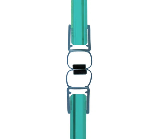 Duschtürdichtung mit Magnet 180° für Pendeltüren für Glasdicken 10 + 12 mm, Länge 2160 mm