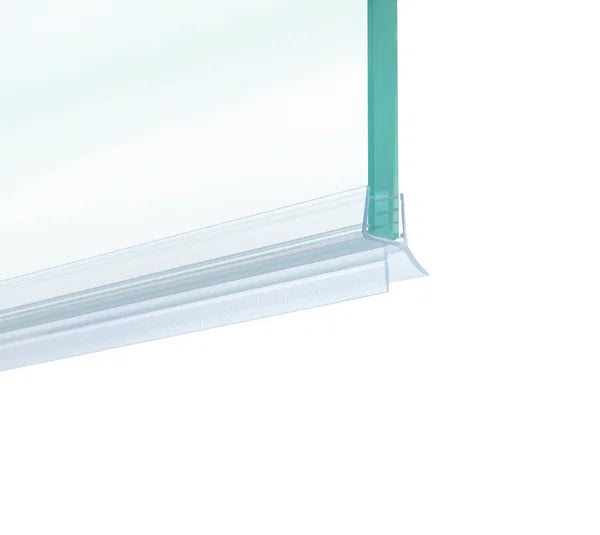 Duschtürdichtung mit unterer Dichtlippe und Wasserabweiser für Glasdicken 10 + 12 mm, Länge 2160 mm
