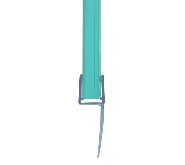 Duschtürdichtung mit langer Dichtlippe für Glasdicken 10 + 12 mm, Länge 2160 mm