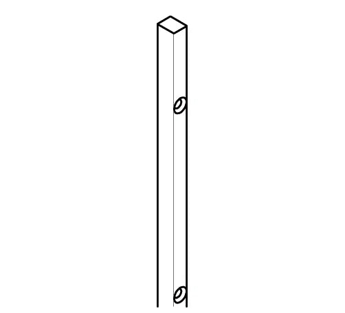 Duschtürdichtung Trägerprofil aus Aluminium, Länge 2500 mm