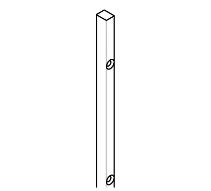 Duschtürdichtung Trägerprofil aus Aluminium, Länge 2500 mm