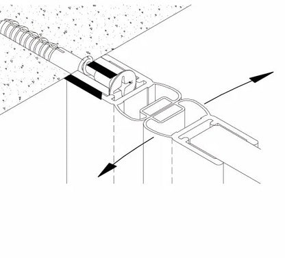 Duschtürdichtung Trägerprofil aus Aluminium, Länge 2500 mm